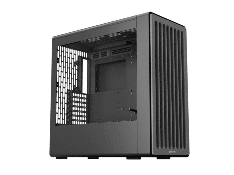 aerocool havn bf 360 black eatx case adjustable gpu bracket supports up to 7 fans (0 incl) 2x 3.5'' or 4x 2.5'' 420mm ra