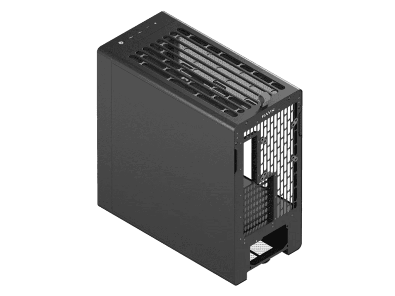 aerocool havn bf 360 black eatx case adjustable gpu bracket supports up to 7 fans (0 incl) 2x 3.5'' or 4x 2.5'' 420mm ra