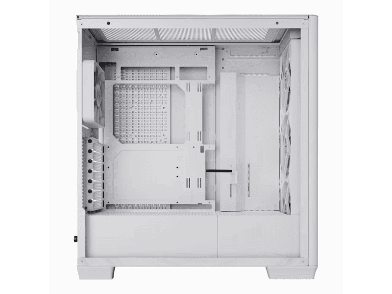 apnx c1 r premium white mid tower atx case 4x pwm argb fan included 3x2.5'' or 3x 3.5'' 360mm radiator btf compatible.