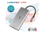 vantec usb c adaptor/1xhdmi/vga/rj45/sd card/micro sd/usb c/usb a/audio jack(3.5mm)/usb c 100w/ 2xusb a