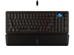 corsair vanguard 96% gaming keyboard mlx fusion tactile switches black.