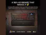 corsair vanguard 96% gaming keyboard mlx fusion tactile switches black.