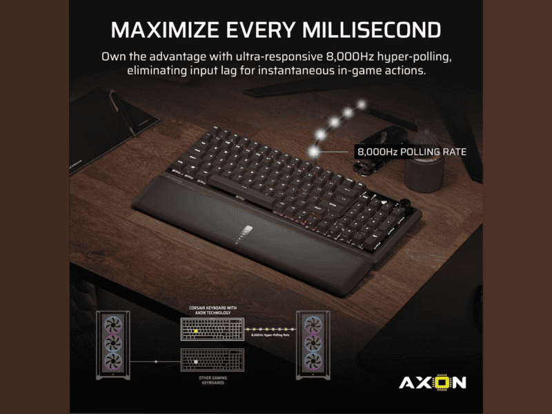 corsair vanguard 96% gaming keyboard mlx fusion tactile switches black.