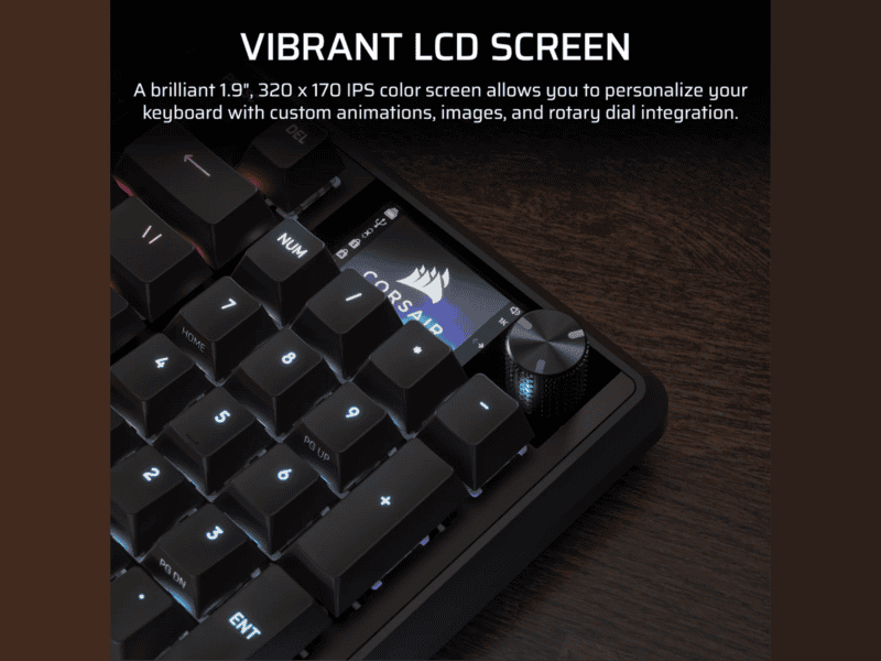 corsair vanguard 96% gaming keyboard mlx fusion tactile switches black.