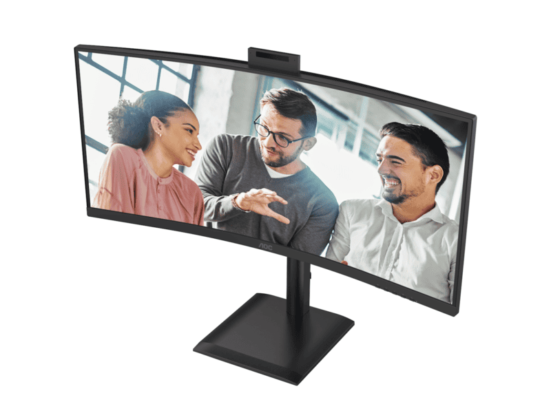 aoc cu34e4cw curved monitor:34''w wqhd|va;kvm|120hz|hdr10; spk;has|1h1dp2usb c(90w)|ota/otg; webcam|3yr warranty. aoc cu34e4cw curved monitor:34''w wqhd|va;kvm|120hz|hdr10; spk;has|1h1dp2usb c(90w)|ota/otg; webcam|3yr warranty.