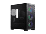 cooler master masterbox elite 302 mirco atx airflow pc with pre installed 3x 120mm argb fans case