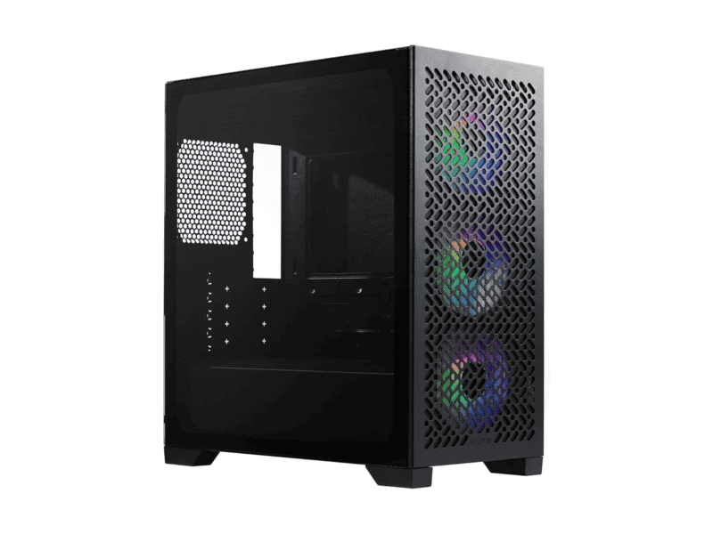 cooler master masterbox elite 302 mirco atx airflow pc with pre installed 3x 120mm argb fans case