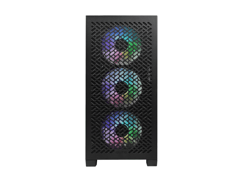 cooler master masterbox elite 302 mirco atx airflow pc with pre installed 3x 120mm argb fans case