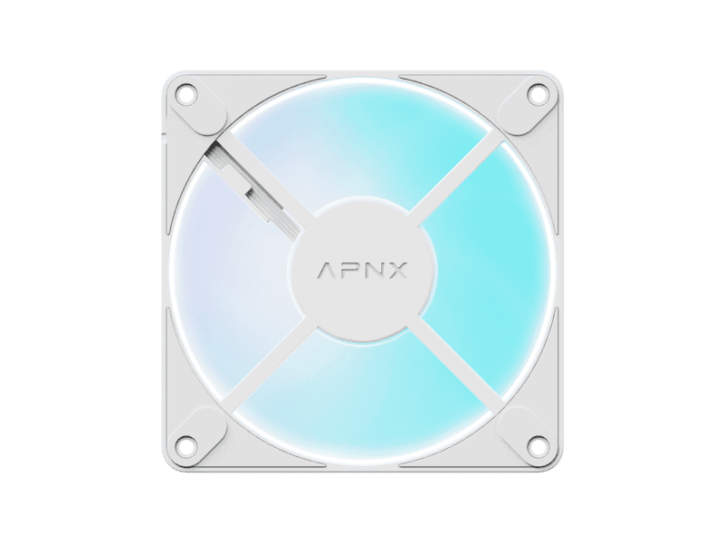 aerocool apnx fp3 140mm pwm argb fan white 2 pack; incl 2×pwm extension cables