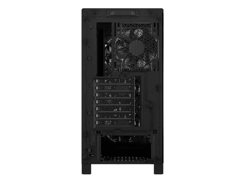 frame 4000d rs wood modular high airflow mid tower pc case; 4x rs fans; black & walnut.
