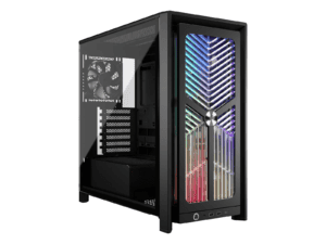 frame 4000x rs mid tower pc case; 4x rs fans; black.