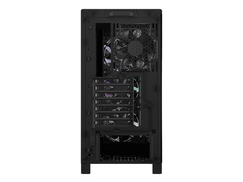 frame 4000x rs mid tower pc case; 4x rs fans; black.