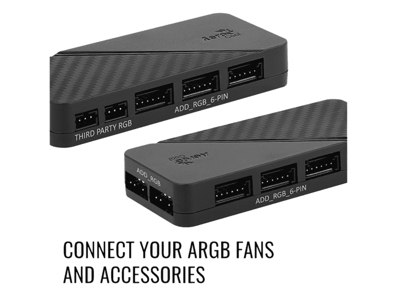 aerocool 6 port rgb hub with pwm control