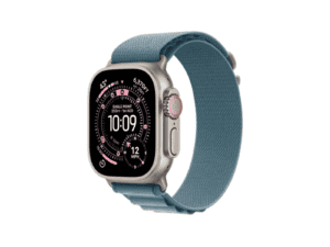apple watch ultra 3 gps + cellular 49mm natural titanium case with light blue alpine loop small,model a3281