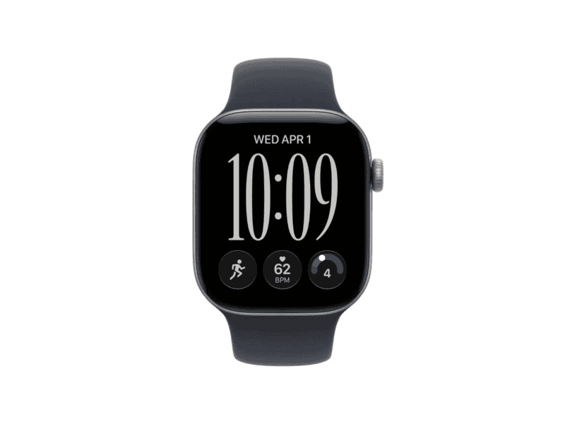 apple watch series 12 gps 42mm space grey aluminium case with navy blue sport band s/m, model a3581