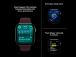 apple watch series 12 gps 42mm space grey aluminium case with navy blue sport band s/m, model a3581