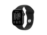 apple watch series 12 gps 46mm black aluminium case with black sport band s/m, model a3584