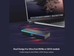 vantec m.2 nvme & m.2 sata ssd to usb 3.1 gen 2 type c with rgb led
