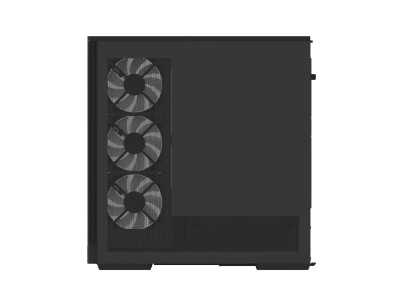 aerocool p500a black mid tower case includes 120mm argb fan x 4 and 4 port argb control hub atx 3x 2.5'' or 2x3.5'' 360m