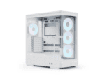 aerocool p500a white mid tower case includes 120mm argb fan x 4 and 4 port argb control hub atx 3x 2.5'' or 2x3.5'' 360m