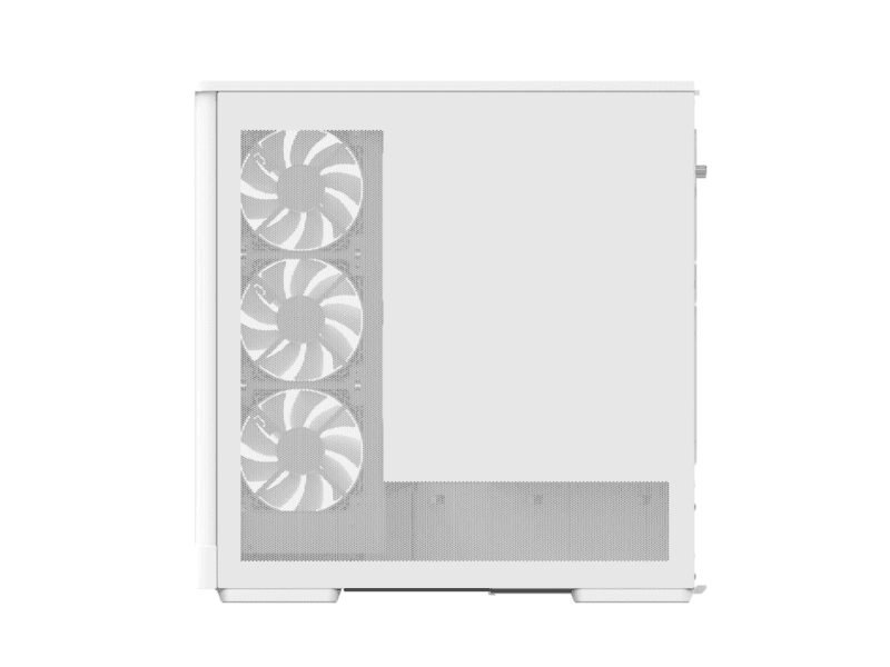 aerocool p500a white mid tower case includes 120mm argb fan x 4 and 4 port argb control hub atx 3x 2.5'' or 2x3.5'' 360m