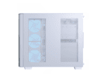 aerocool p500c white mid tower case includes 120mm argb fan x 4 and 4 port argb control hub atx 3x 2.5'' or 2x3.5'' 360m
