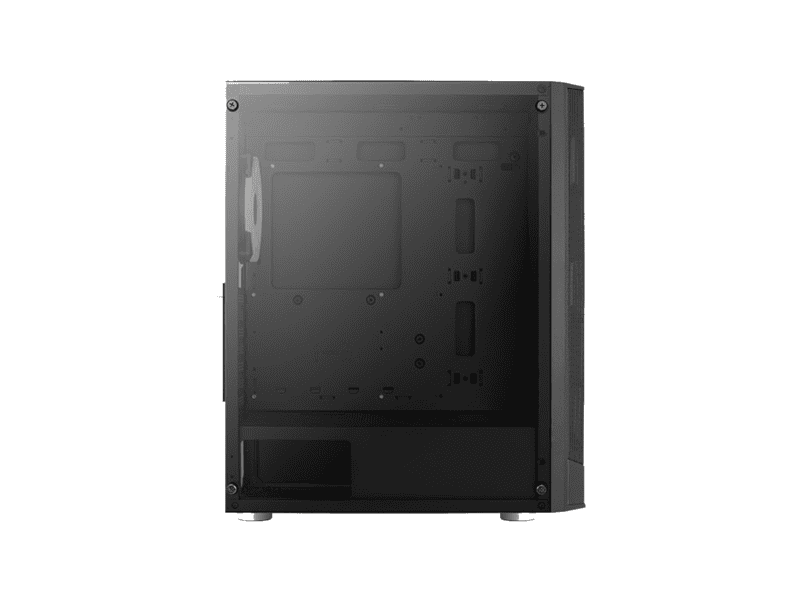 aerocool prism argb black mid tower case 120mm argb fan x 4; 6 port argb control hub atx 2x 2.5'' or 2x3.5'' 360 radiato