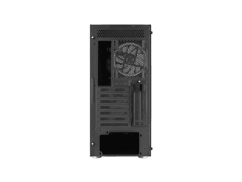 aerocool prism argb black mid tower case 120mm argb fan x 4; 6 port argb control hub atx 2x 2.5'' or 2x3.5'' 360 radiato
