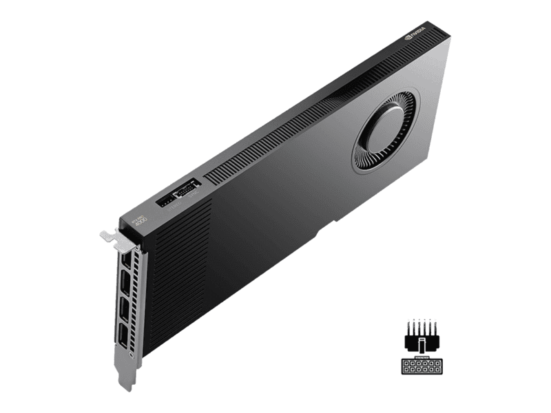 pny nvidia rtx pro 4000 blackwell pci express x16 gen 5.0; 24 gb gddr7 ecc 192 bit; 672 gb/s 140w; 4x dp 2.1b; single slot