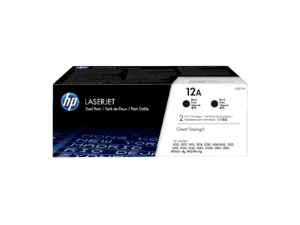 hp 12a 2 pack black original laserjet toner