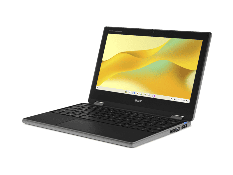 acer r725t tco 80za mediatek kompanio 540 11.6" hd ips touch/pen supportive uma no external video memory 4gb lpddr5x memory emmc 32gb n wifi6e+bt wifi 6e 2x2 ax+bt n fhd usb camera 45wh li ion battery 65w typec adapter (pcr50% tco10.0 logo) active stylus n n 3 years carry in google chrome operating system 4711721124734