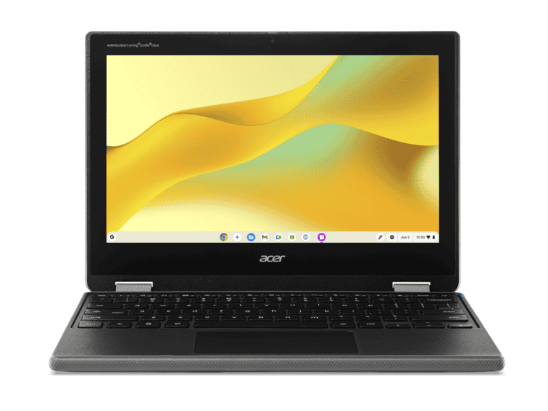 acer r725t tco 80za mediatek kompanio 540 11.6" hd ips touch/pen supportive uma no external video memory 4gb lpddr5x memory emmc 32gb n wifi6e+bt wifi 6e 2x2 ax+bt n fhd usb camera 45wh li ion battery 65w typec adapter (pcr50% tco10.0 logo) active stylus n n 3 years carry in google chrome operating system 4711721124734