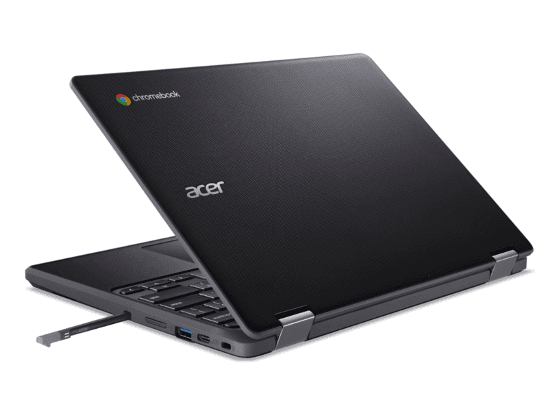 acer spin 511 acer 11.6" hd ips touch n100 4 gb lpddr5x emmc 32gb micro sd card reader wifi6e+bt hd usb camera 5maf mip active stylus 50wh li ion battery 65w typec adapter chrome os 3 years carry in shale black (r756tn tco c2e5 )