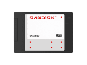 sandisk 520 sata ssd 1tb read speed up to 560 mb/s write speed up to 520 mb/s sata iii 6 gb/s 3d tlc nand 2.5" form factor 400tbw 2.25m hours mtbf 5 year limited warranty