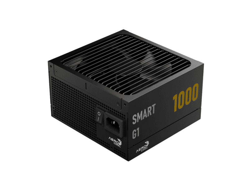 aerocool smart g1 gold 1000w psu atx 3.1 pcie5.1 atx 24 pin; 2x 4+4pin cpu/2x cpu 8pin; 12x sata; 2x pata; 2x pcie 6+2pin; 1