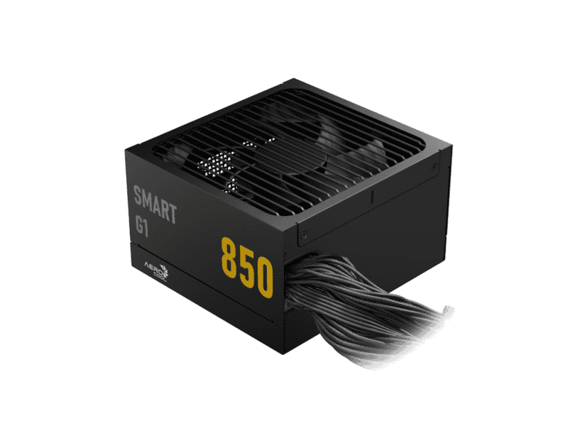 aerocool smart g1 gold 850w psu atx 3.1 pcie5.1 atx 24 pin; 2x 4+4pin cpu/2x cpu 8pin; 12x sata; 2x pata; 3x pcie 6+2pin; 1x