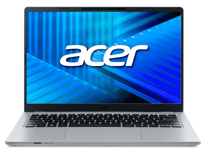 acer travelmate tmp214 57 tco 75t 14" wuxga ips 120hz intel core ultra 7 355 npu (49 tops ) 16 gb ddr5 memory 512gb pcie nvme ssd micro sd card reader wifi 7 2x2 be+bt acer pba frp backlit kb ir+ 5mp camera 53wh li ion battery 65w typec adapter windows 11 pro 3 years on site