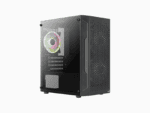aerocool trinity mini black tower case 2x 140mm and 1x 120mm rgb included micro atx 2x3.5'' or 3x 2.5'' 240mm radiator