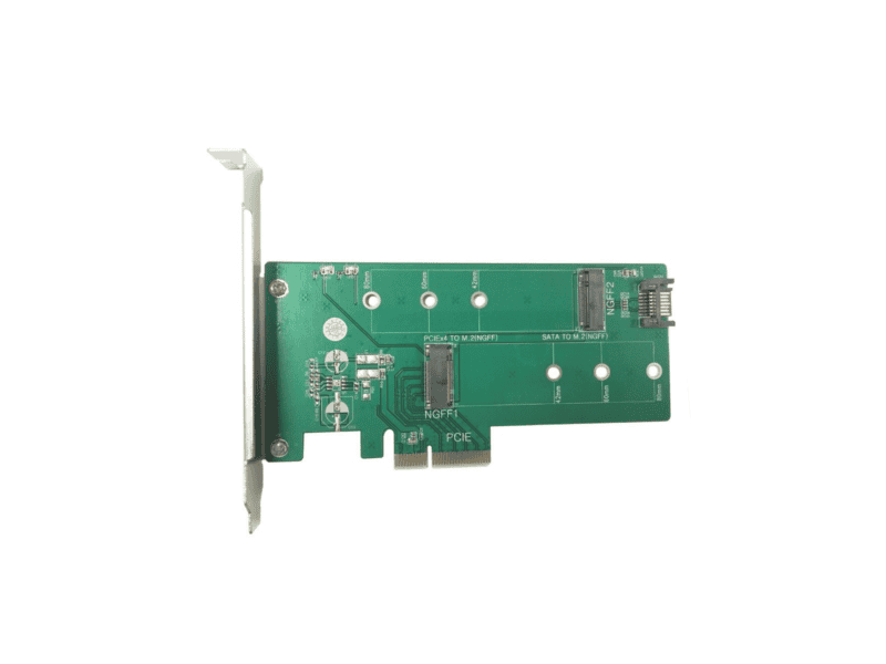 vantec m.2 nvme + m.2 sata ssd pcie x4 adapter