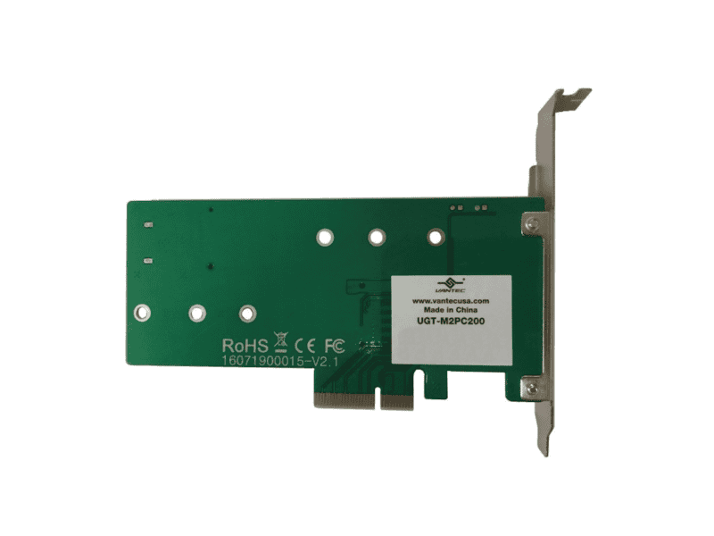 vantec m.2 nvme + m.2 sata ssd pcie x4 adapter