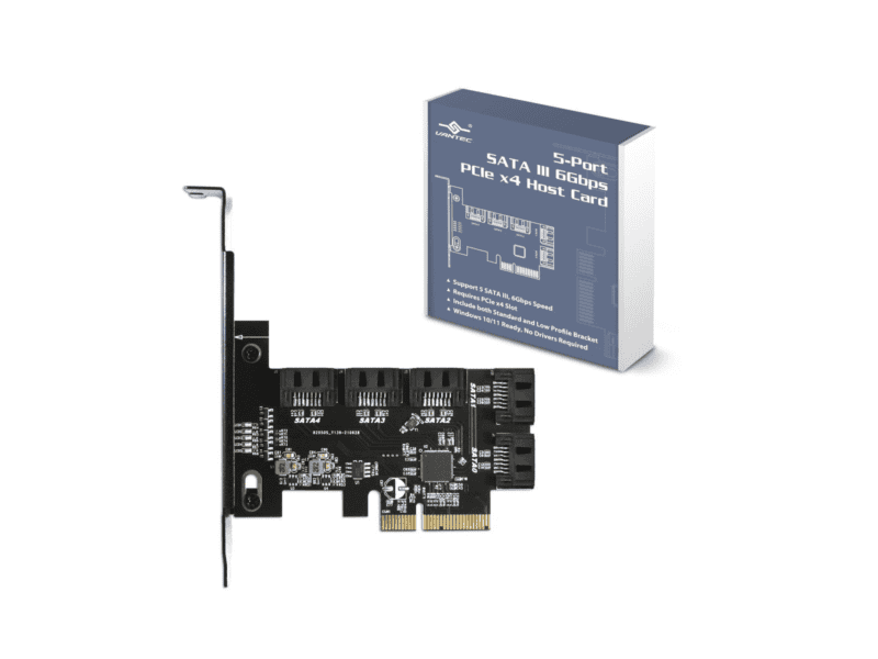 vantec 5 port sata iii 6gbps pcie x4 host card
