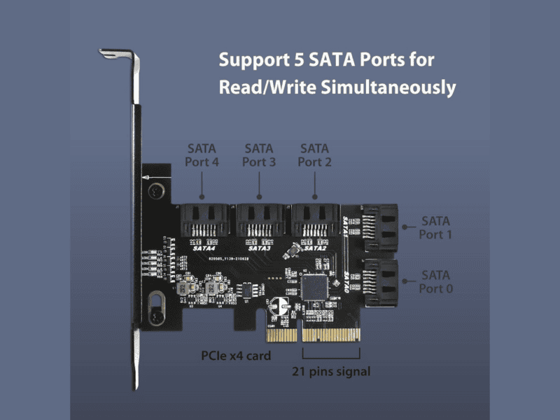 vantec 5 port sata iii 6gbps pcie x4 host card