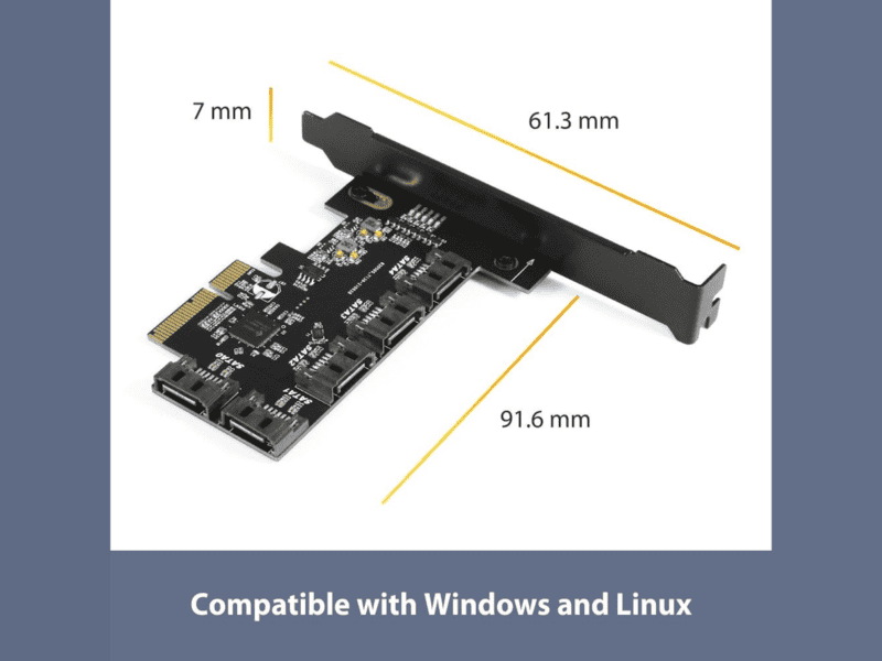 vantec 5 port sata iii 6gbps pcie x4 host card