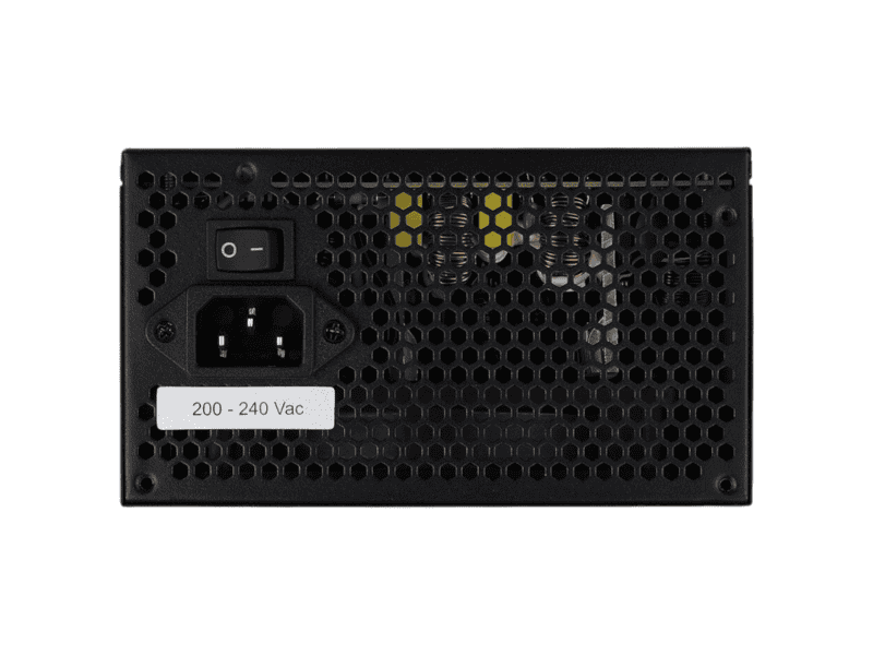 aerocool vx plus 500w psu atx 24 pin; 1x 4+4pin cpu; 3x sata; 3x pata; 1x pcie 6+2pin