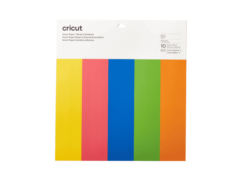 2008318 cricut smart sticker cardstock 33x33cm 10 sheets (brilliant bows)