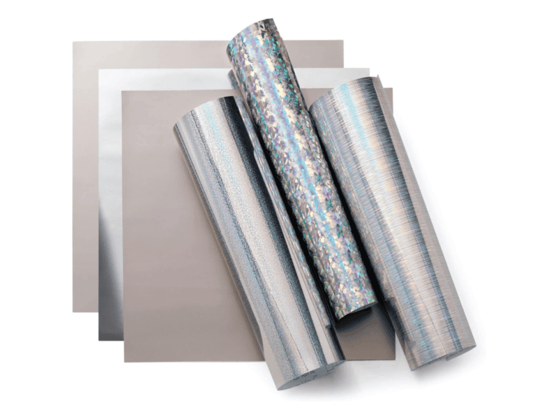 2009604 cricut holographic vinyl; silver sampler permanent (6 ct) 30.5x30.5cm