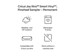 cricut 2011366 smart vinyl permanent joy xtra 24.1 x 30.5cm, 3 sheets, pinwheel sampler