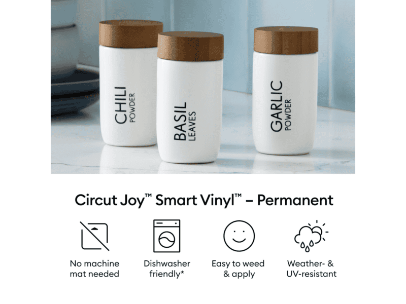 cricut 2011701 smart vinyl permanent joy 14 x 120cm, 1 sheet, mat light pink