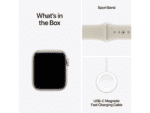 apple watch se 3 gps 40mm starlight aluminium case with sand sport band m/l, model a3324