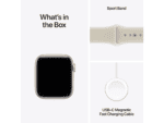 apple watch se 3 gps 44mm starlight aluminium case with sand sport band m/l, model a3325